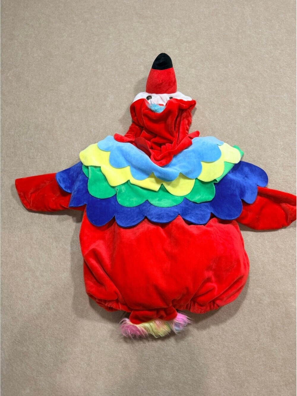 Baby parrot pirate halloween cosplay costume plush bodysuit with wings 6-12month